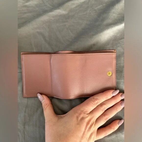Fendi Women's Blush Studded Tri-Fold Micro-Wallet - Full Inclusion - Picture 7 of 11